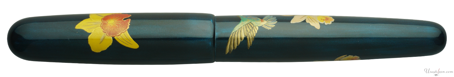 Danitrio Kingfisher & Orchids Maki-e on Takumi Fountain Pen