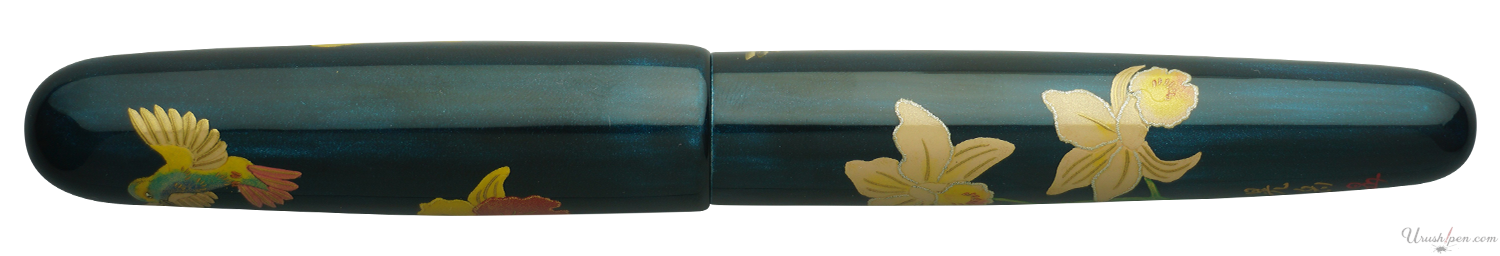 Danitrio Kingfisher & Orchids Maki-e on Takumi Fountain Pen