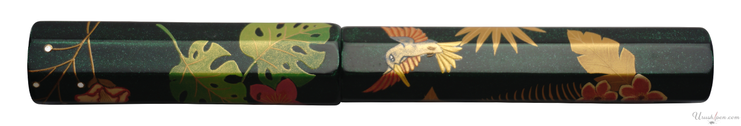 Danitrio Kingfisher in Flight Maki-e on Sho-Hakkaku Fountain Pen