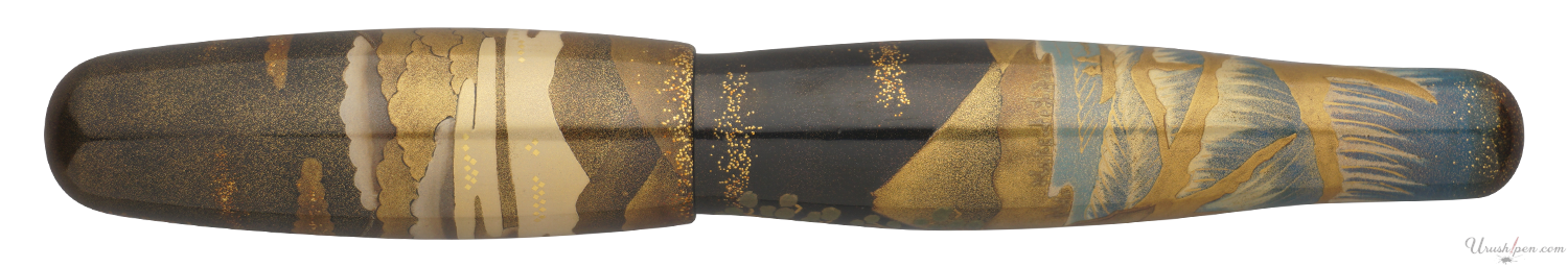 Danitrio Red Fuji & The Sea Maki-E on Hyotan Fountain Pen