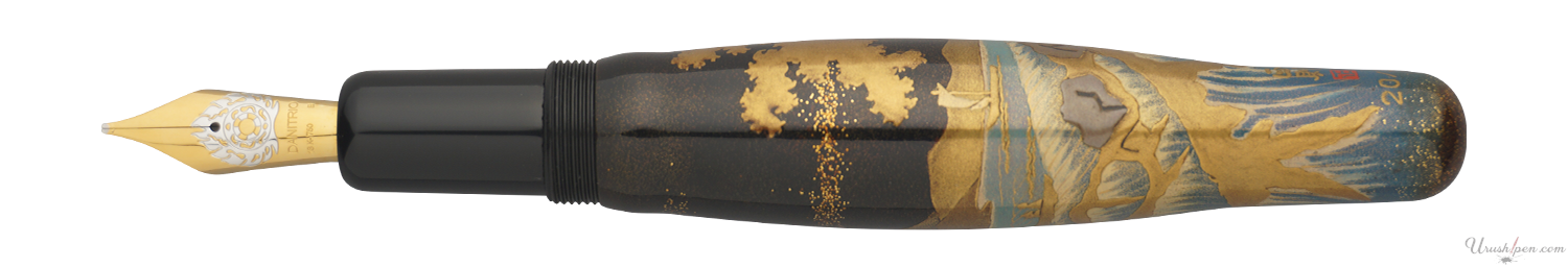 Danitrio Red Fuji & The Sea Maki-E on Hyotan Fountain Pen