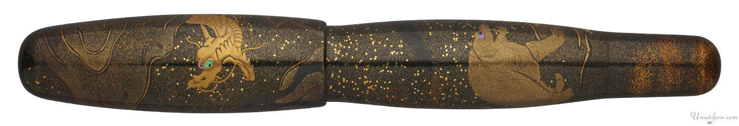 Danitrio Dragon vs Tiger Maki-E on Hyotan Fountain Pen