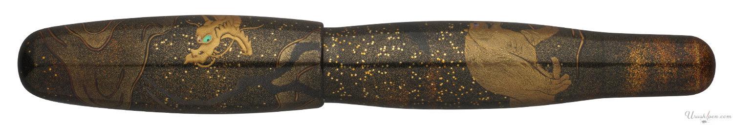 Danitrio Dragon vs Tiger Maki-E on Hyotan Fountain Pen