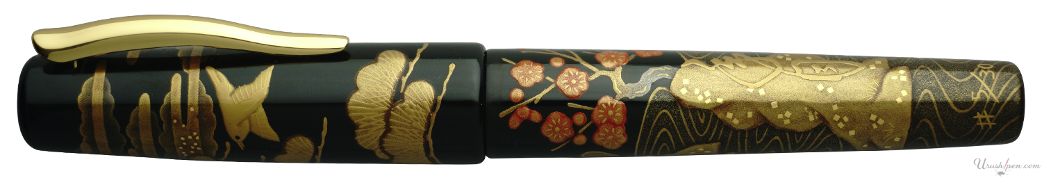 Danitrio Bird, Plum Flowers, & Pine Tree on Takumi Maki-e Fountain Pen