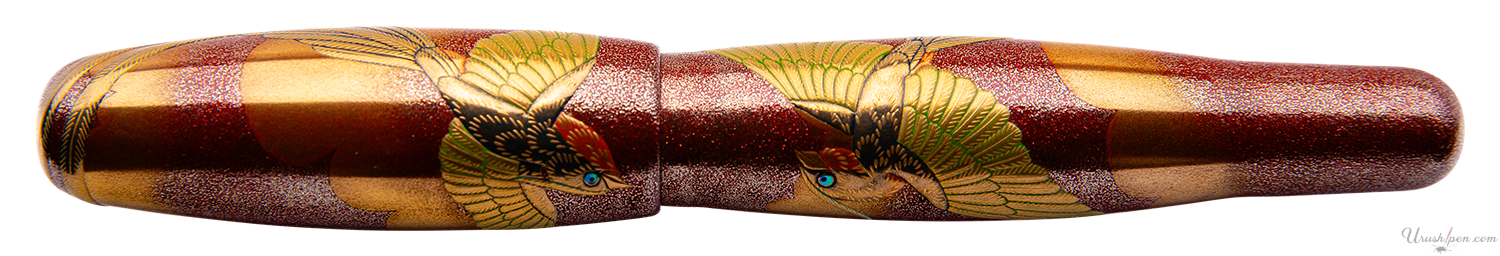 Danitrio Two Golden Pheasants Maki-E on Hyotan Fountain Pen