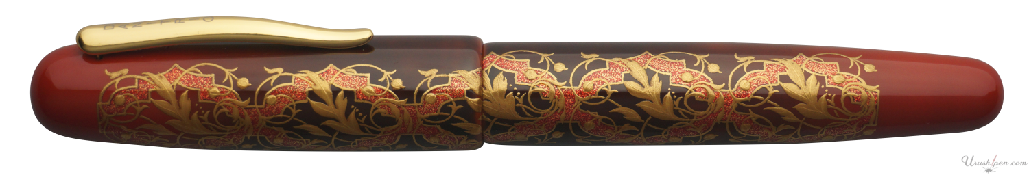 Danitrio Arabesque Maki-E in Red & Black on Takumi