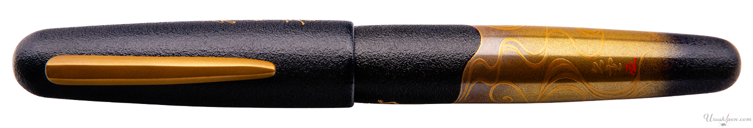 Danitrio Frog Pond Haiku (Furuike-ya) w/Black Background on Takumi Fountain Pen