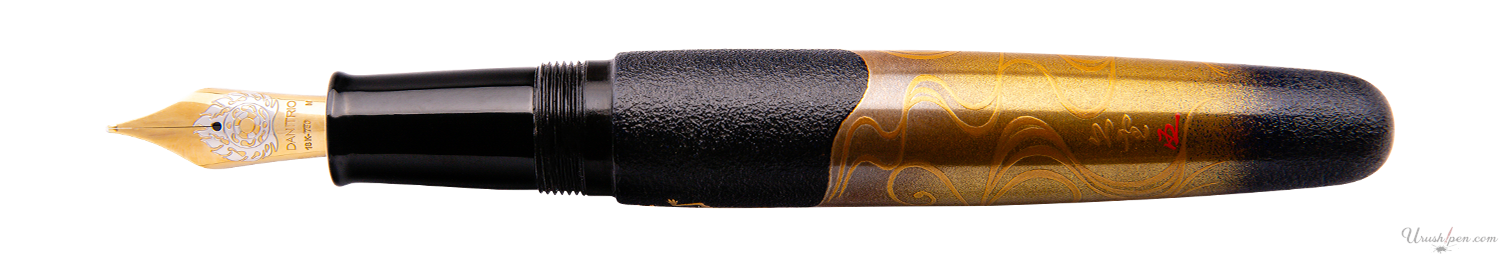 Danitrio Frog Pond Haiku (Furuike-ya) w/Black Background on Takumi Fountain Pen