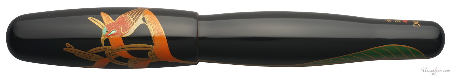 Danitrio Crimson Sunbird Maki-E on Hyotan Fountain Pen