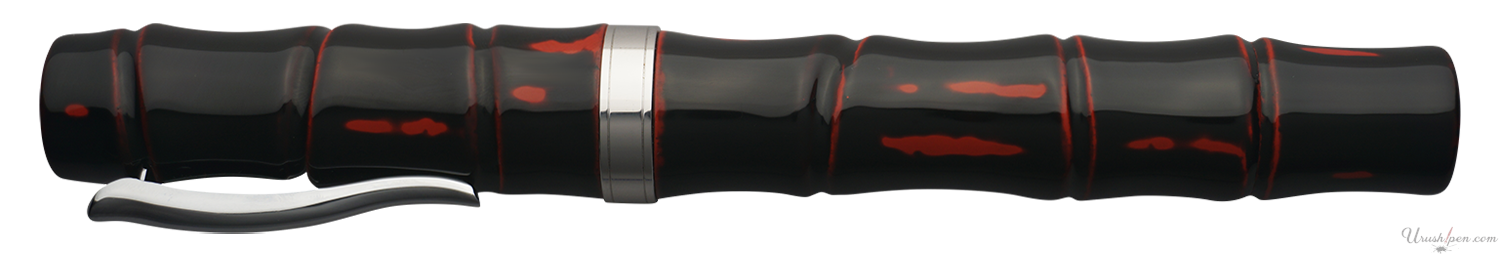 Danitrio Negoro-nuri in Black over Red Bamboo Story Fountain Pen