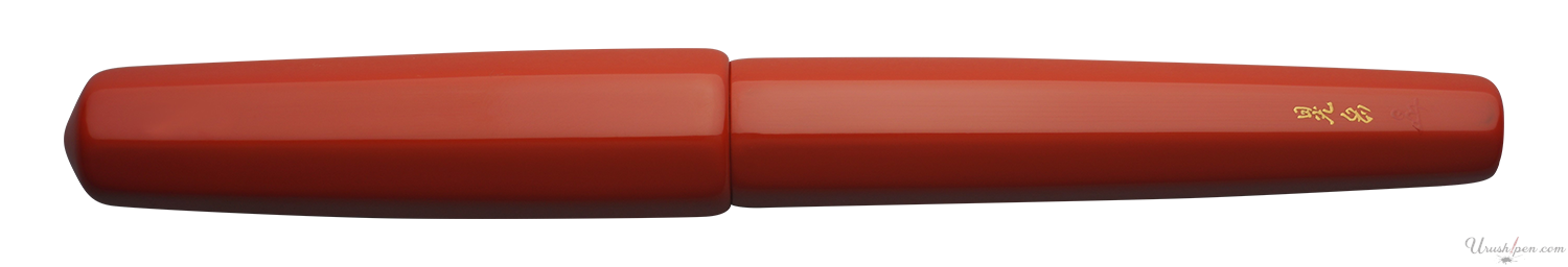 Danitrio Roiro-migaki in Red on Hakkaku Fountain Pen