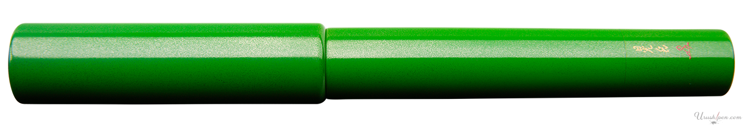 Danitrio Roiro-migaki in Bright Green with Sprinkled Palladium on Genkai Fountain Pen