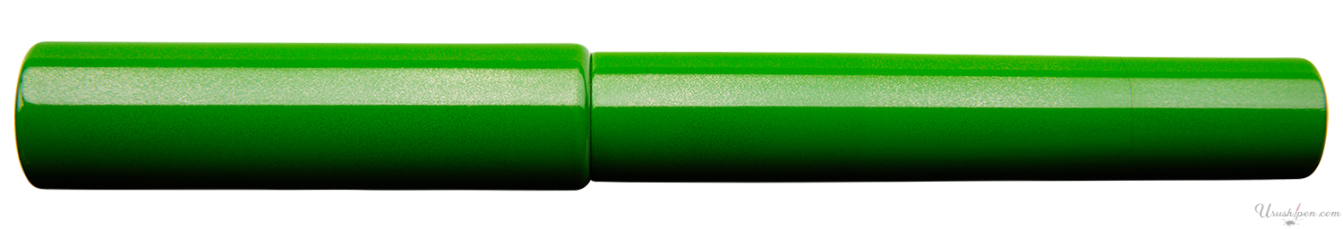 Danitrio Roiro-migaki in Bright Green with Sprinkled Palladium on Genkai Fountain Pen