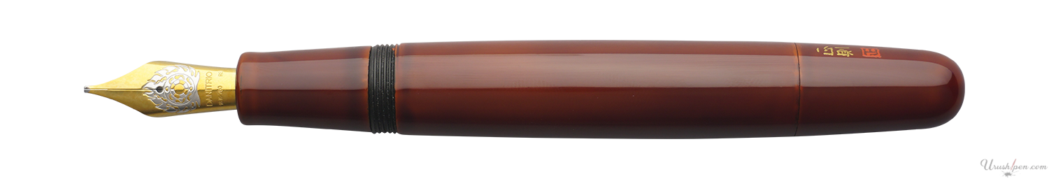 Danitrio Tame-nuri in Bengara Red on Densho Fountain Pen