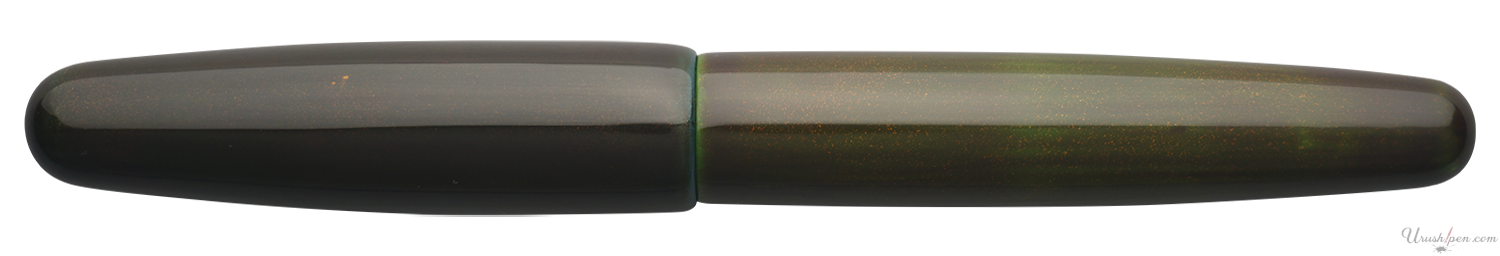 Danitrio Tame-nuri in Green with Gold Togidashi on Takumi Fountain Pen