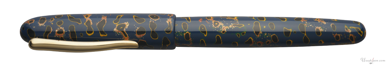 Danitrio Tsugaru-nuri Kara-nuri in Blue on Hanryo Fountain Pen