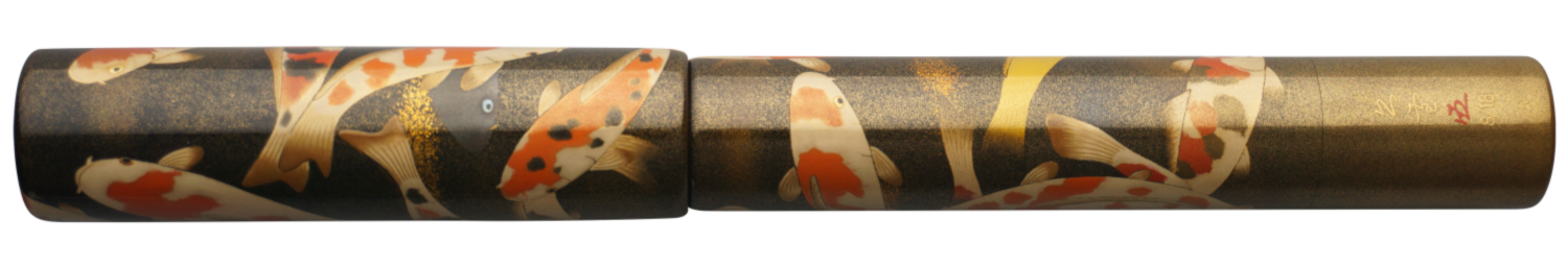 Danitrio Nishiki-goi Beautiful Koi Maki-E on Genkai Fountain Pen