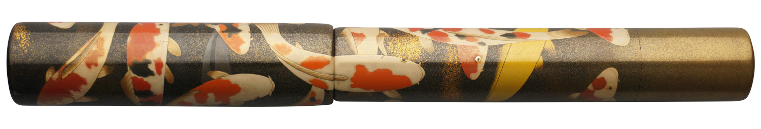 Danitrio Nishiki-goi Beautiful Koi Maki-E on Genkai Fountain Pen