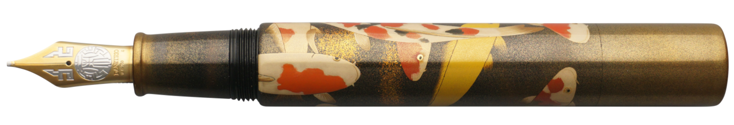 Danitrio Nishiki-goi Beautiful Koi Maki-E on Genkai Fountain Pen