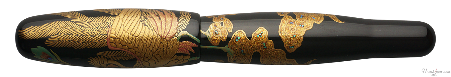 Danitrio Phoenix Maki-E w/ Black Background on Hyotan Fountain Pen