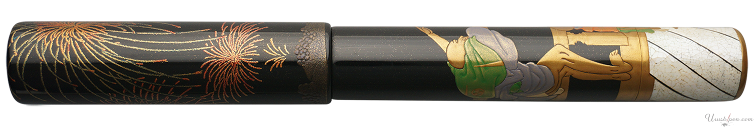 Danitrio Fireworks (Summer of 4 Seasons) Maki-E on Genkai Fountain Pen