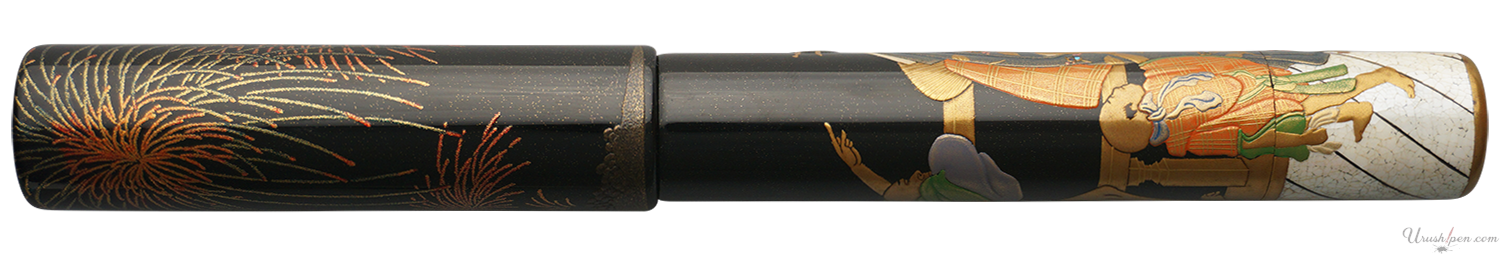 Danitrio Fireworks (Summer of 4 Seasons) Maki-E on Genkai Fountain Pen