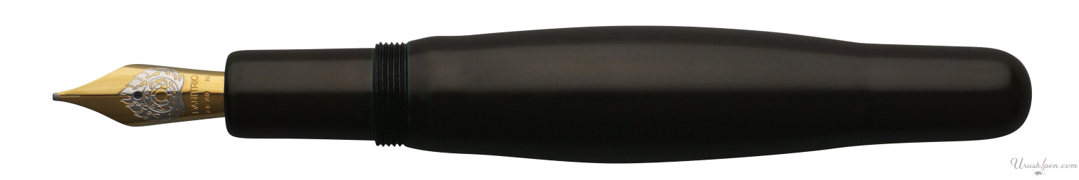 Danitrio Irokeshi-dame in Blue Green on Hyotan Fountain Pen Closed Open