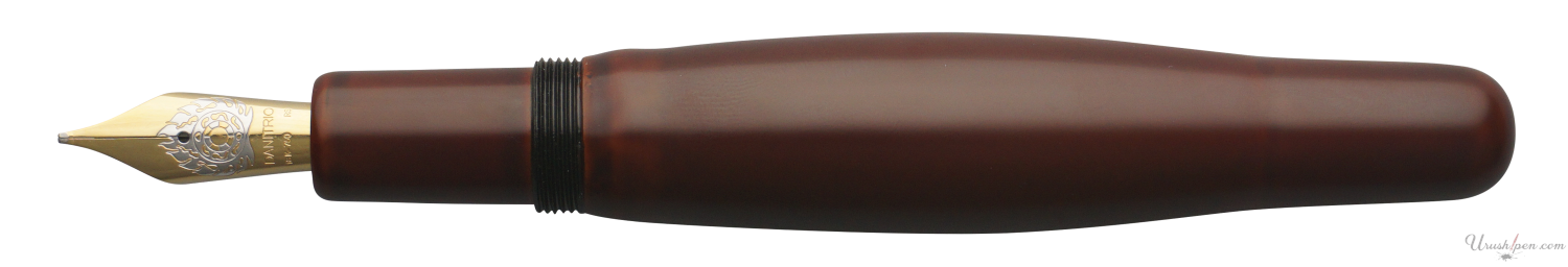 Danitrio Irokeshi-dame in Red on Hyotan Fountain Pen Open