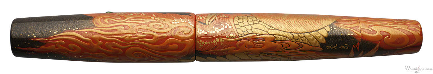 Danitrio Suzaku Fire Bird Maki-E on Mikado Fountain Pen