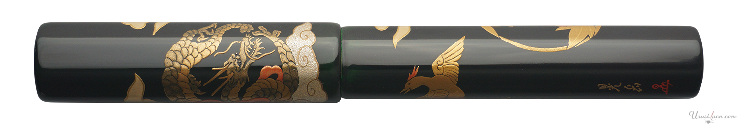 Dragon and Phoenix Maki-E on Sho-Hakkaku Fountain Pen