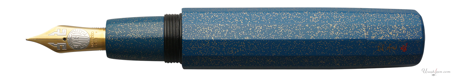 Danitrio Nashiji-nuri in Blue on Junikaku Fountain Pen