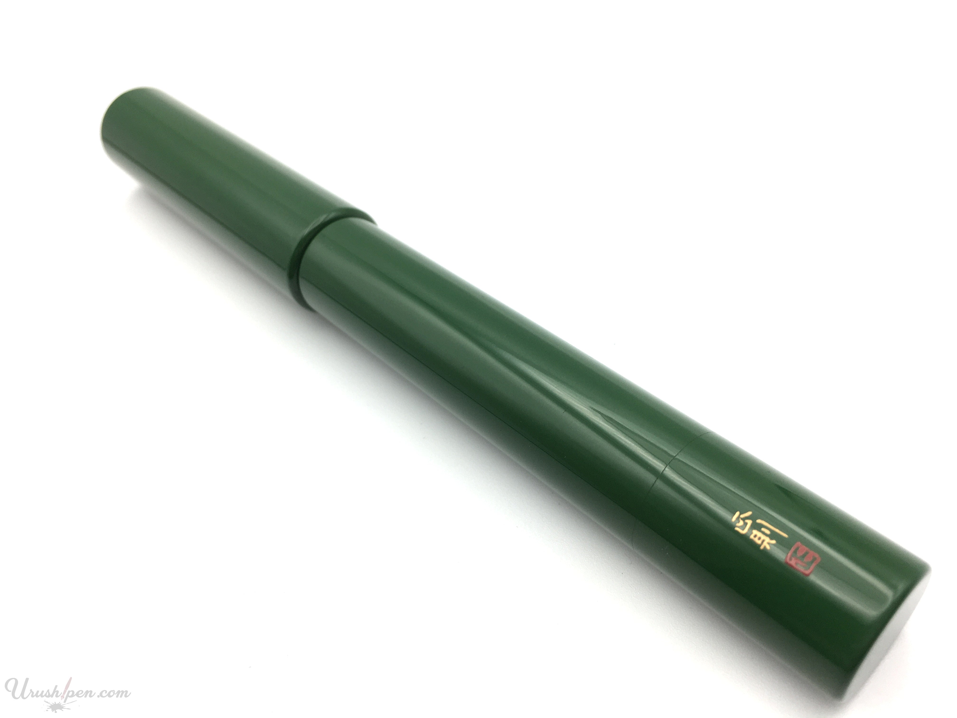 Danitrio Roiro-Migaki Green Midori Genkai Fountain Pen Diagonal
