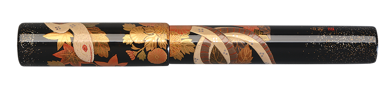 White Snake on the Stream Maki-E on Sho-Genkai (4455954841735)