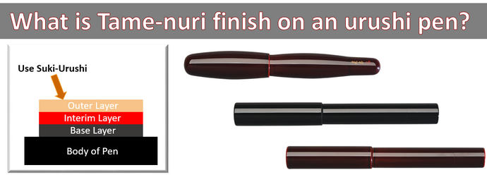 What is Tame-nuri on an urushi pen?