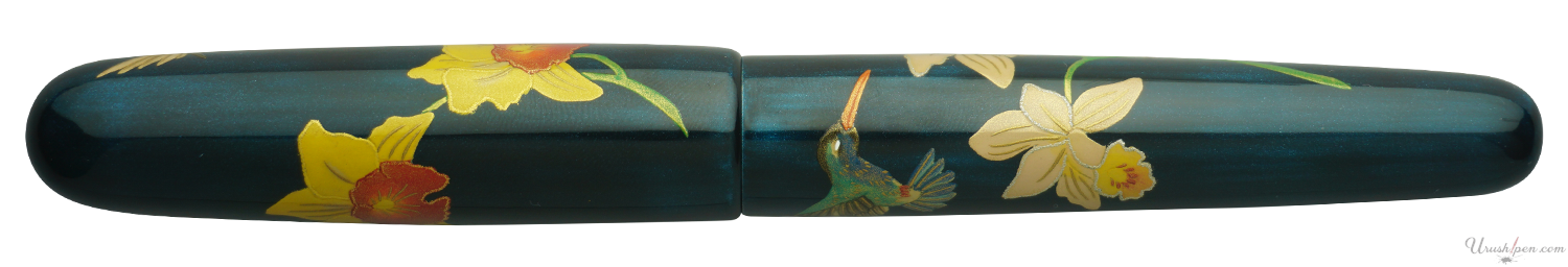 Danitrio Kingfisher & Orchids Maki-e on Takumi Fountain Pen