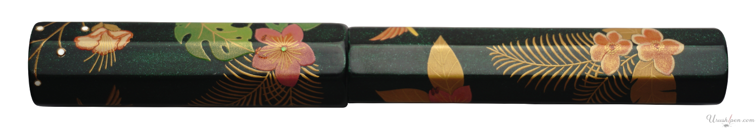 Danitrio Kingfisher in Flight Maki-e on Sho-Hakkaku Fountain Pen