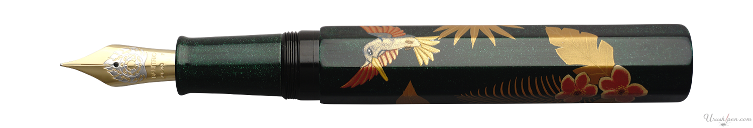 Danitrio Kingfisher in Flight Maki-e on Sho-Hakkaku Fountain Pen