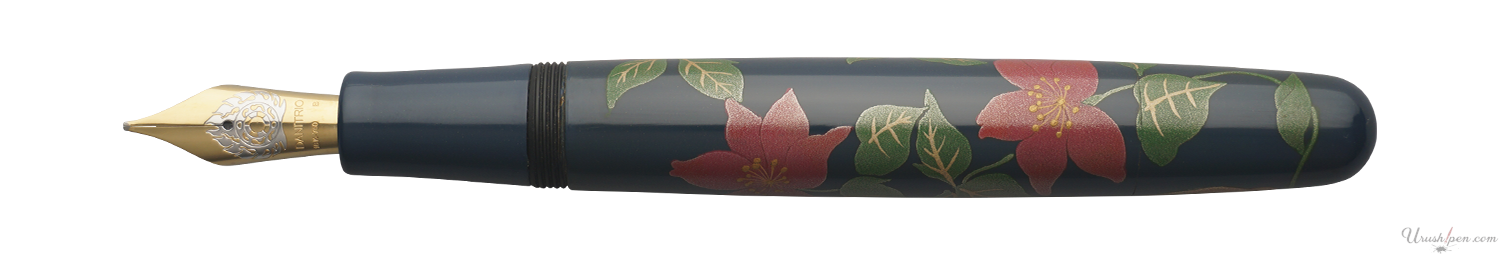 Danitrio Rabbit & Bird Amongst Flowers Maki-E on Densho Fountain Pen