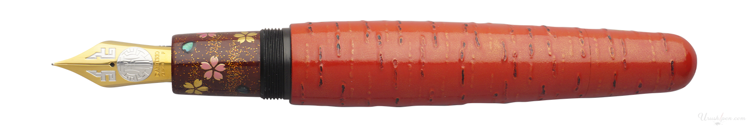 Danitrio Sakurakawa-nuri in Red on Mikado Fountain Pen