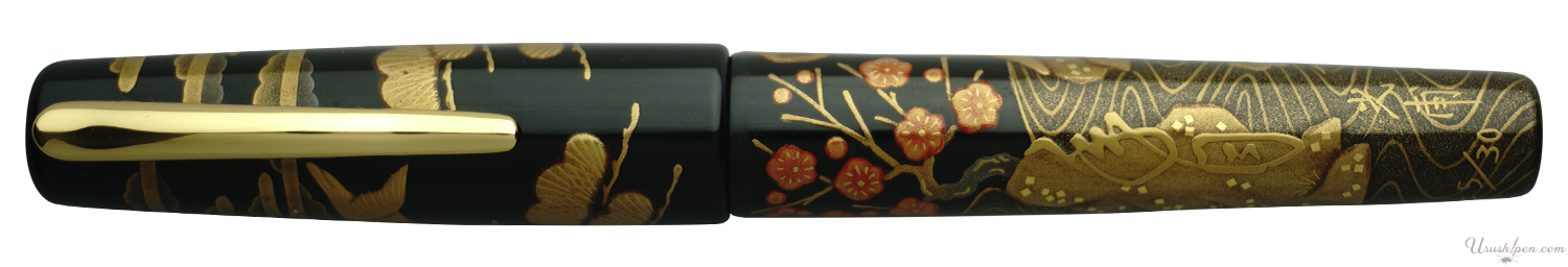 Danitrio Bird, Plum Flowers, & Pine Tree on Takumi Maki-e Fountain Pen
