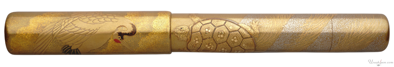 Danitrio Crane & Tortoise Tsuru-Kame Maki-E on Genkai Fountain Pen