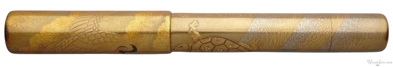 Danitrio Crane & Tortoise Tsuru-Kame Maki-E on Genkai Fountain Pen