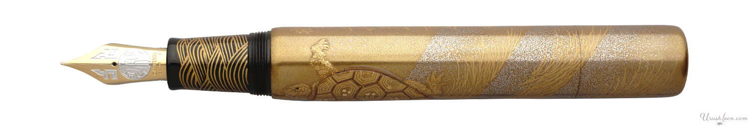 Danitrio Crane & Tortoise Tsuru-Kame Maki-E on Genkai Fountain Pen