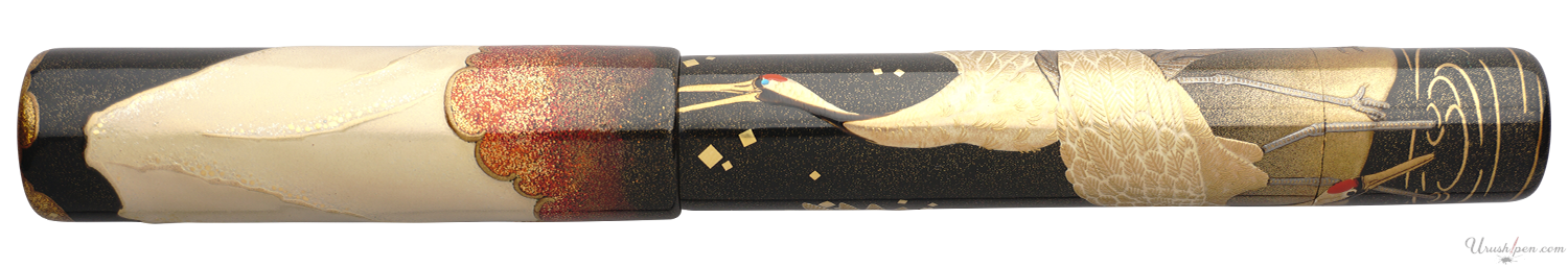 Danitrio Sacred Cranes & Old Mountain (Winter of 4 Seasons) Maki-E on Genkai Fountain Pen