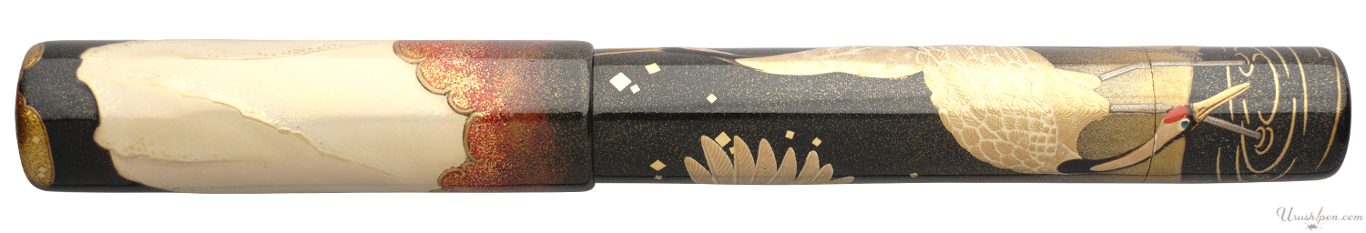 Danitrio Sacred Cranes & Old Mountain (Winter of 4 Seasons) Maki-E on Genkai Fountain Pen