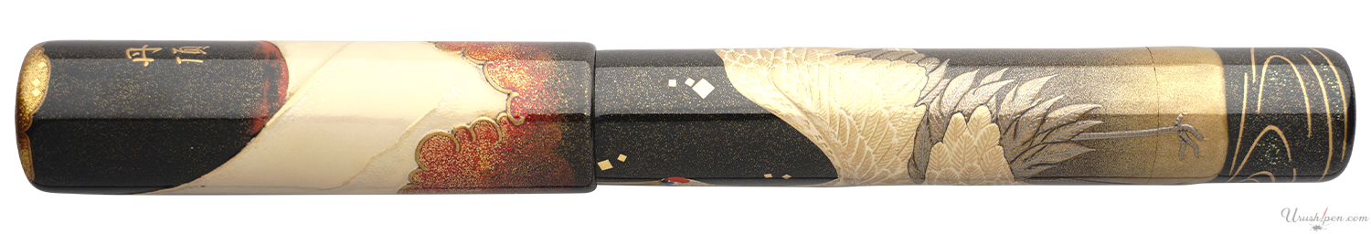 Danitrio Sacred Cranes & Old Mountain (Winter of 4 Seasons) Maki-E on Genkai Fountain Pen