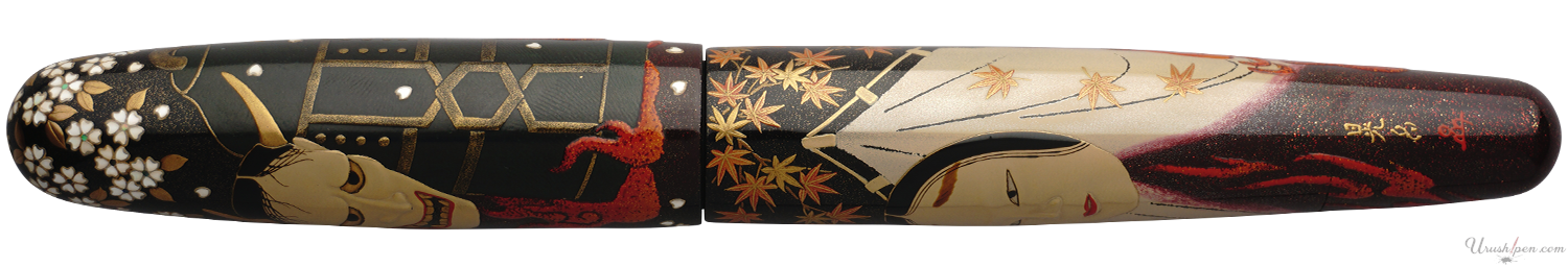 Danitrio Ko-Omote & Hannya Noh-Men Maki-E on Mikado Fountain Pen