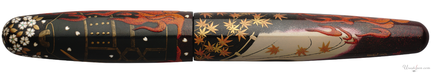 Danitrio Ko-Omote & Hannya Noh-Men Maki-E on Mikado Fountain Pen