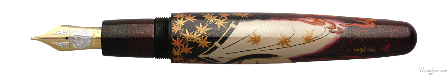 Danitrio Ko-Omote & Hannya Noh-Men Maki-E on Mikado Fountain Pen