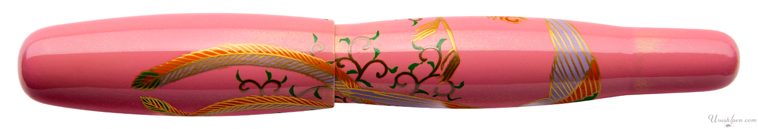 Danitrio Phoenix Maki-E w/ Pink Background on Hyotan Fountain Pen